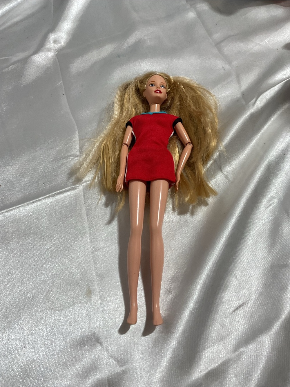 Disney Blonde Fashion Doll with Red Mini Dress